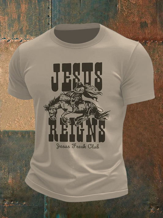 Men's horse's run print тениска с къс ръкав