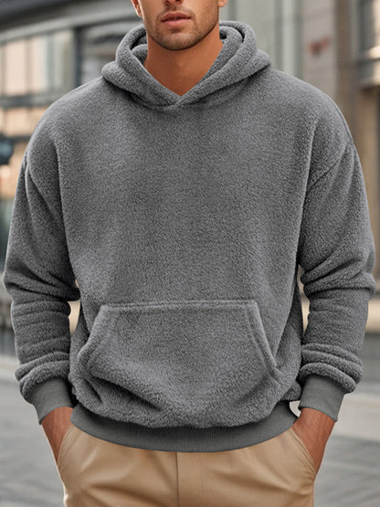 Мъжки реколта случайни руно hoodie
