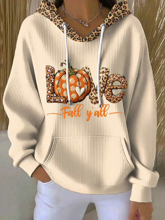 Жените благодарност тиква любов случайни hoodie