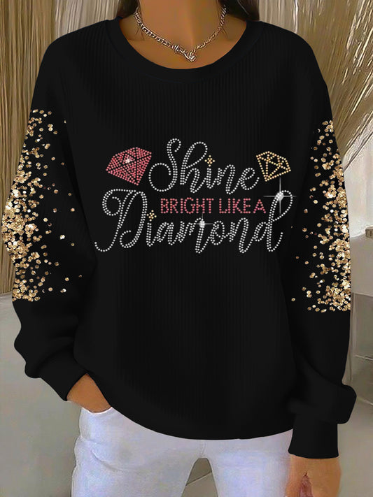 Дамски кристал "shine bright like a diamond" суитчър