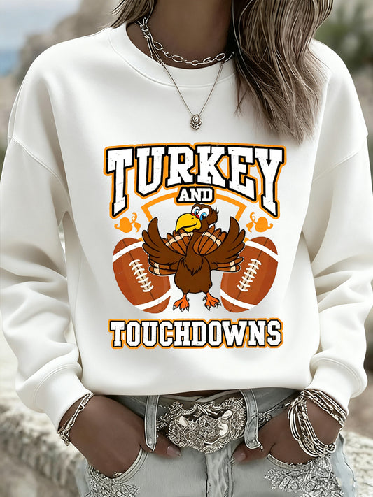 Жените благодарност изкуство случайни екипаж врат суитчър top