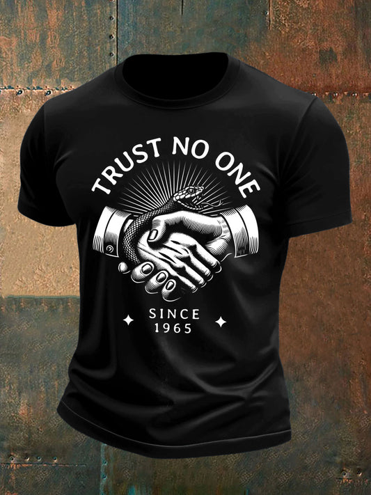 Мъжки стоп вярва печатни къси ръкави тениска