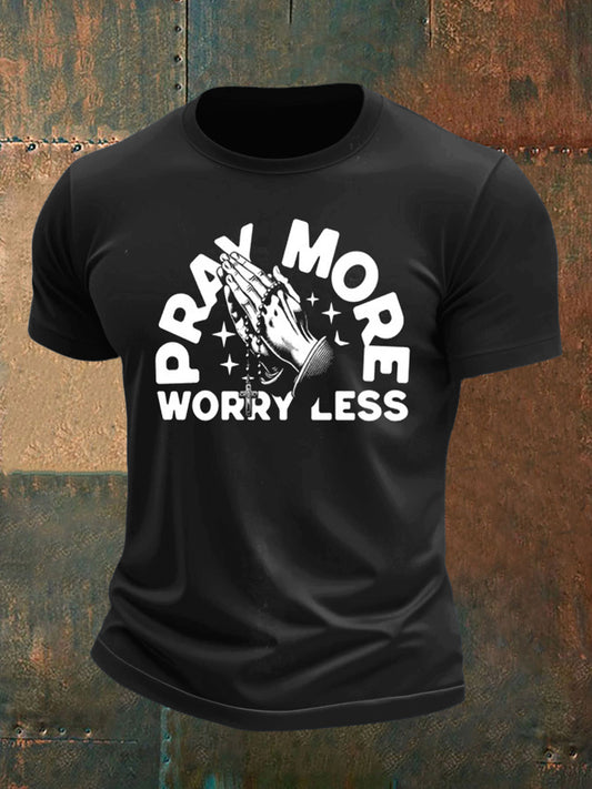 Мъжки кръст трън печат къс ръкав тениска