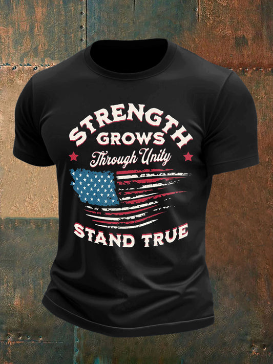 Мъжки флаг печат тениска с къс ръкав