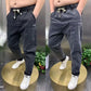Men's Elastic Drawstring Jeans with Six Pockets