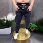 Men's Elastic Drawstring Jeans with Six Pockets