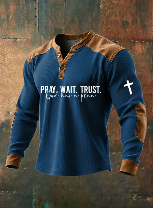 Мъжки реколта вяра случайни henley