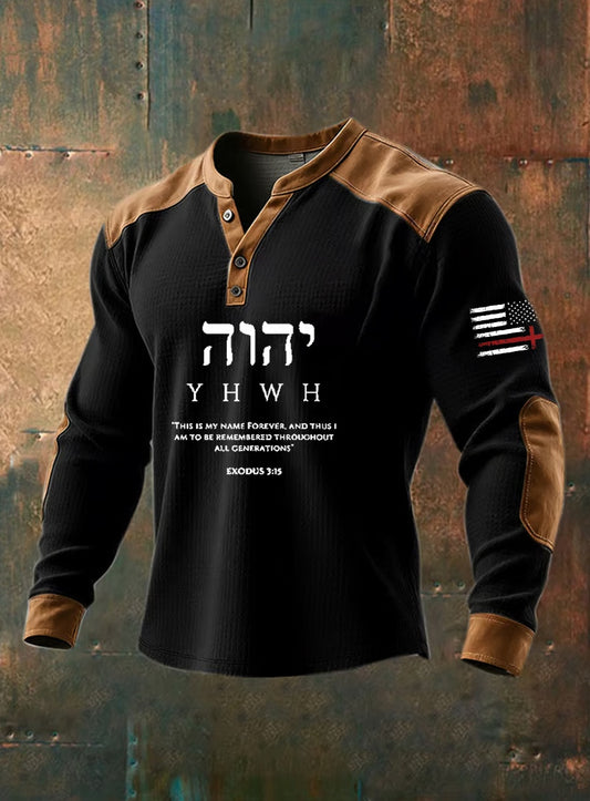 Мъжки реколта вяра случайни henley