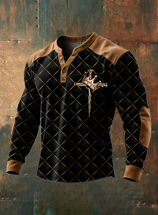 Мъжки реколта вяра случайни henley