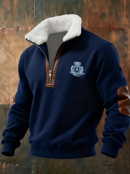 Мъжки ретро бизнес случайни удебелена суитчър