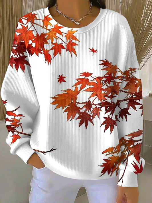 Жените благодарност абстрактни клен лист случайни екипаж врата отгоре