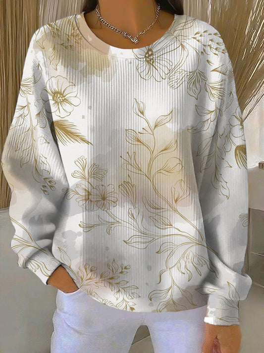 Луксозна златна цветна суитчър за жени