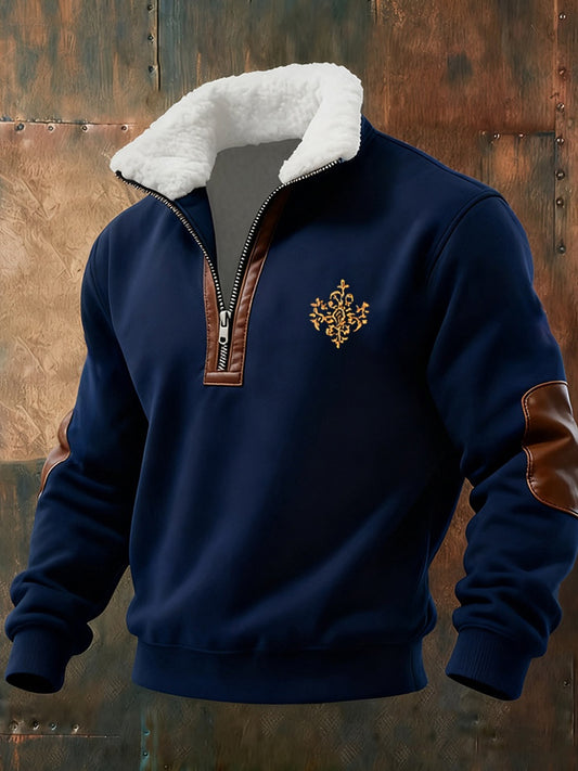 Мъжки ретро бизнес случайни удебелена суитчър