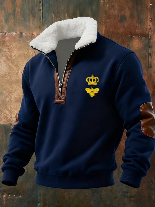 Мъжки ретро бизнес случайни удебелена суитчър