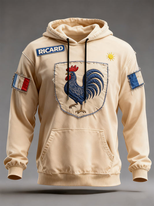 Мъже с голям размер капка-рамо качулка с джобове