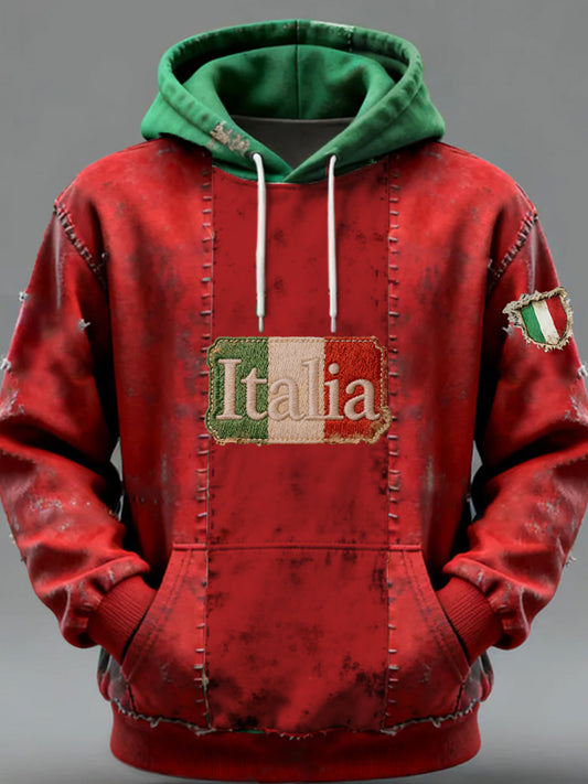 Мъжки ретро изкуство печат възпоменателна суитчър