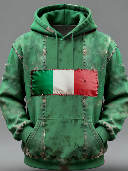 Мъжки ретро изкуство печат възпоменателна суитчър