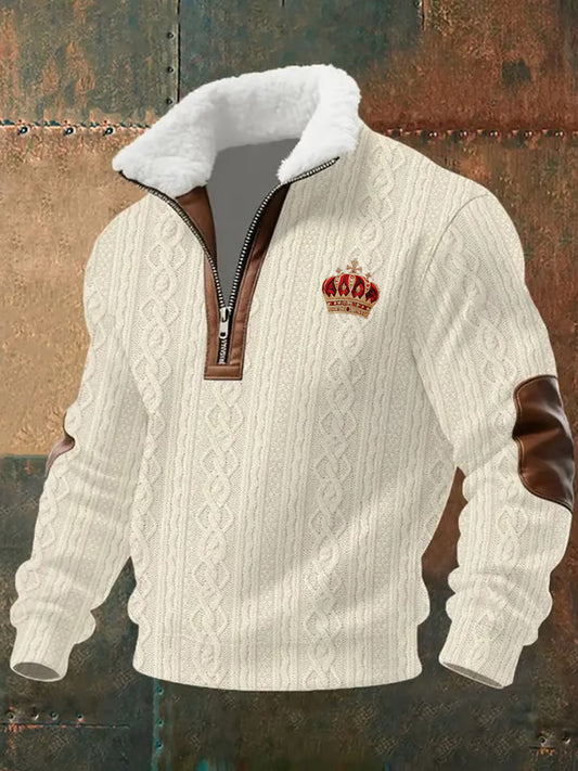 Мъжки ретро бизнес случайни удебелена суитчър