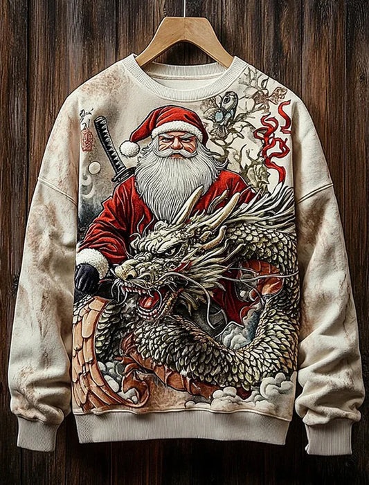 Men's fun коледа изкуство печат комфорт плетен отгоре