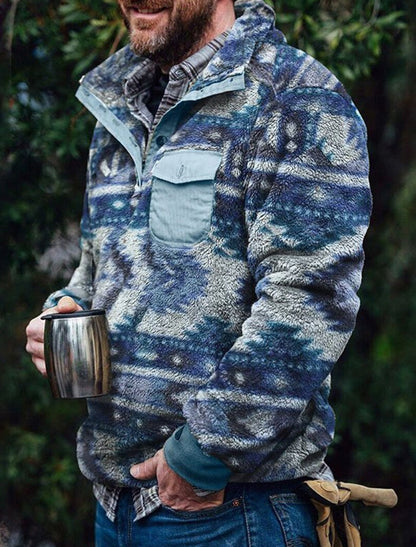 Мъжки ретро изкуство печат случайни отгоре