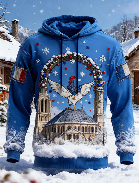 Мъжки френски флаг ricard случайни качулка