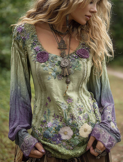 Жените ретро бохемски случайни топ