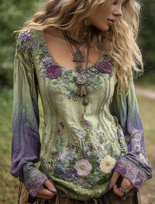 Жените ретро бохемски случайни топ