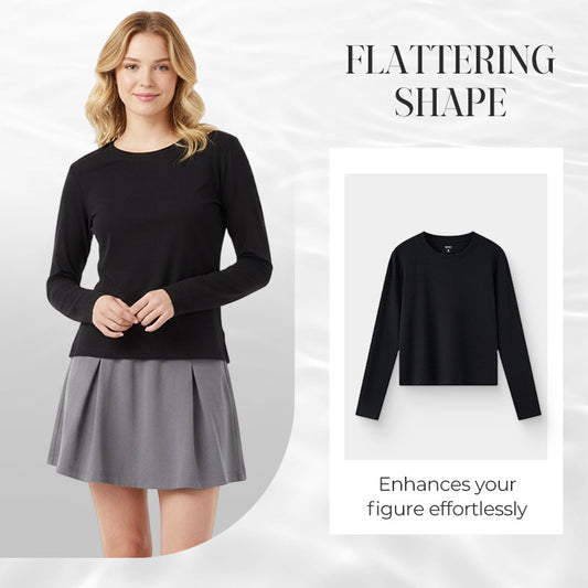 Дамска блуза с дълъг ръкав в един цвят