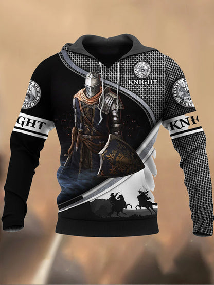 Мъжки ретро печатни случайни суитчър