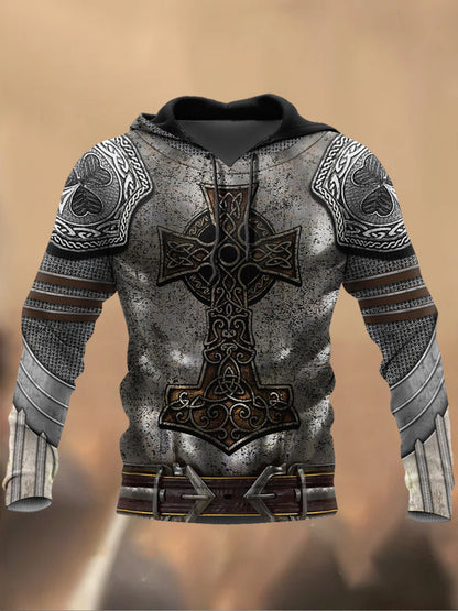 Мъжки ретро печатни случайни суитчър