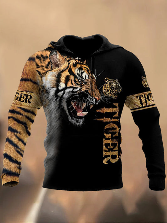 Мъжки ретро печатни случайни суитчър