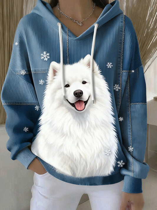 Жените реколта животно изкуство печат случайни ретро качулка