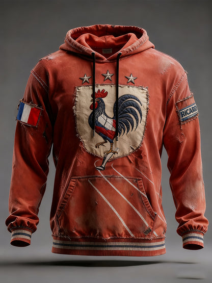 Мъжки френски флаг ricard случайни качулка