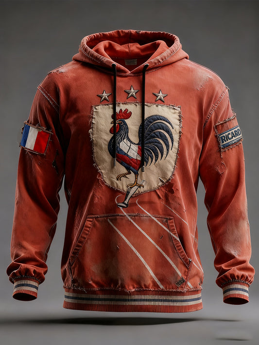 Мъжки френски флаг ricard случайни качулка