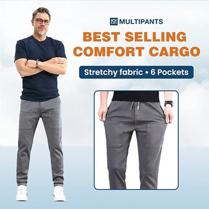 🔥2025 New - 👖Pantaloni casual rezistenți, cu elasticitate ridicată și buzunare multiple.✨