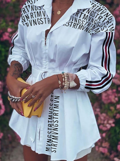 Жените ретро фенер ръкав цип рокля