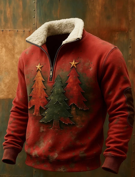 Мъжки реколта коледа изкуство случайни суитчър