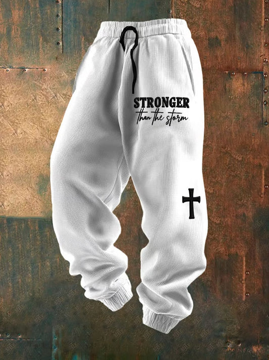 Мъжки ретро вяра печат хлабав ежедневни панталони