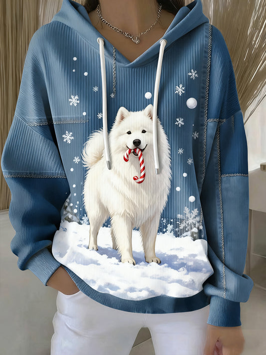 Жените реколта животно изкуство печат случайни ретро hoodi