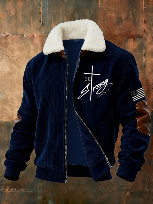 Мъжки ретро артистични случайни козина яка цип яке